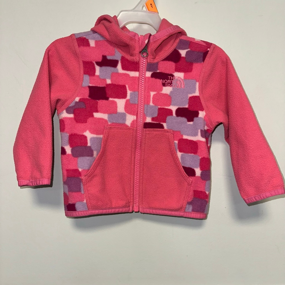 Girls The North Face Fleece Jacket 6-12M Pink Full Zip - Picture 3 of 9